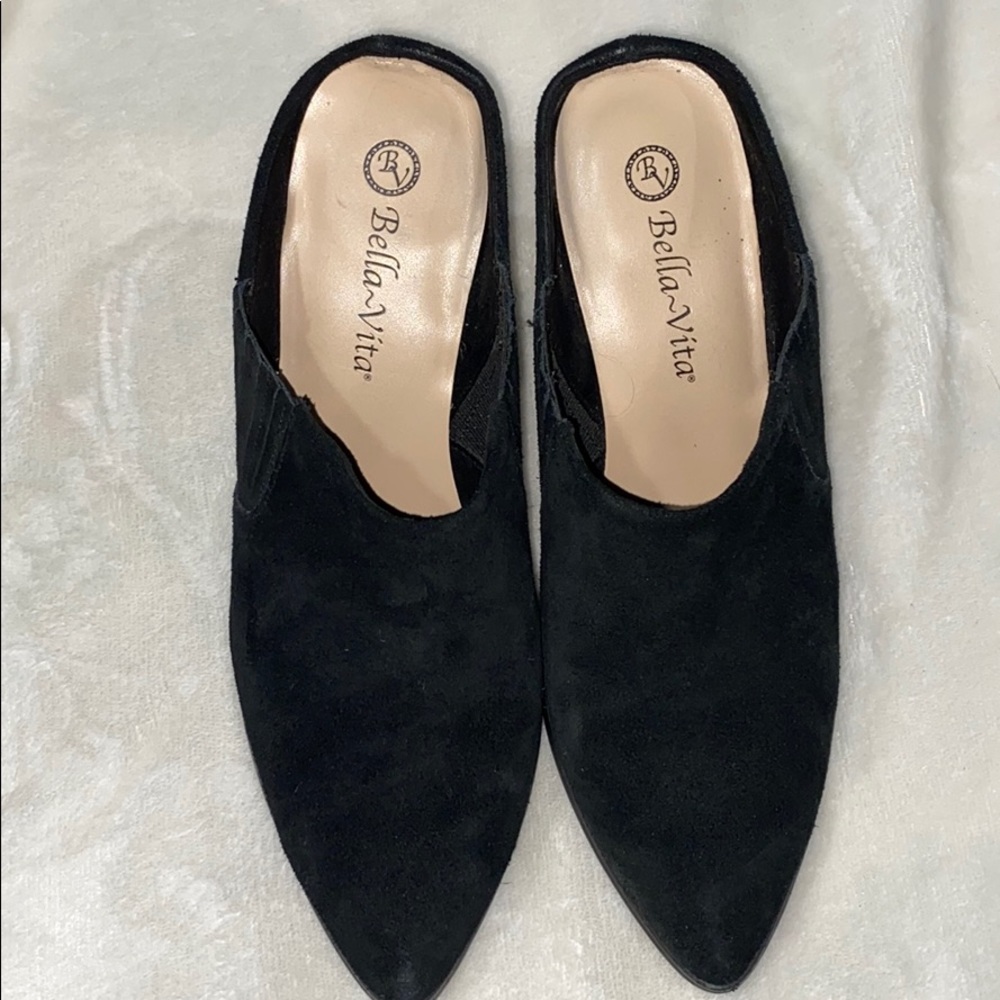 Bella Vita Eden Suede Black Mule/Bootie
